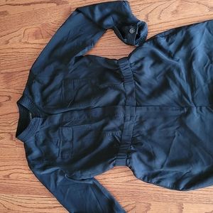 Banana Republic Women's 6 Black Jogger Style Zip/Button Long Sleeve Jumpsuit